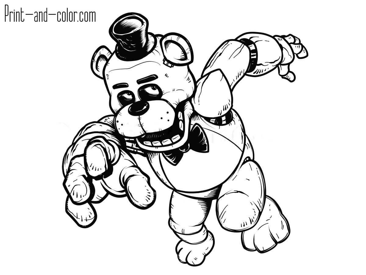 Five Nights At Freddy s Coloring Pages Print And Color Five Nights At Freddy s Coloring Pages Print And Color