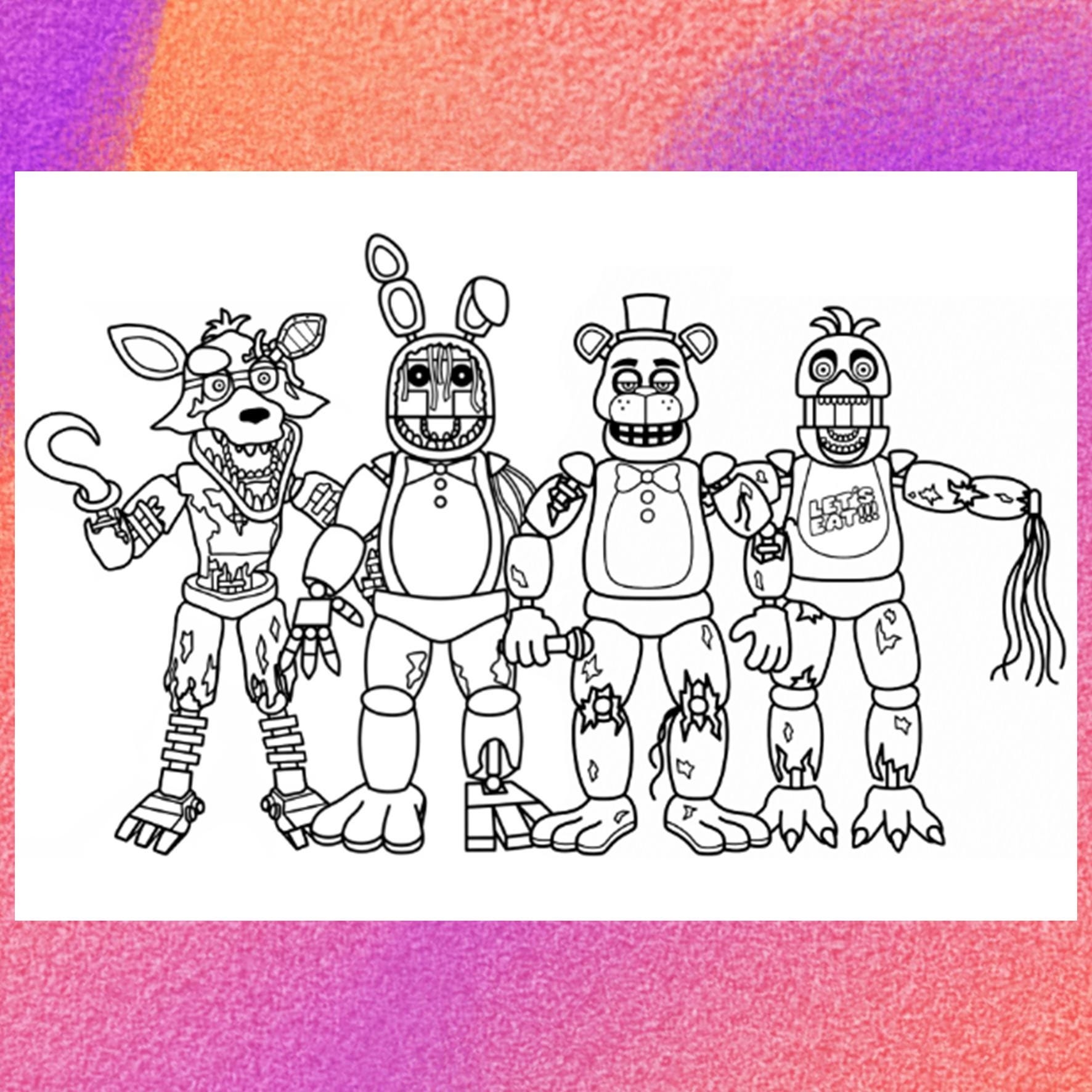 fnaf coloring sheets printables fnaf coloring sheets printables