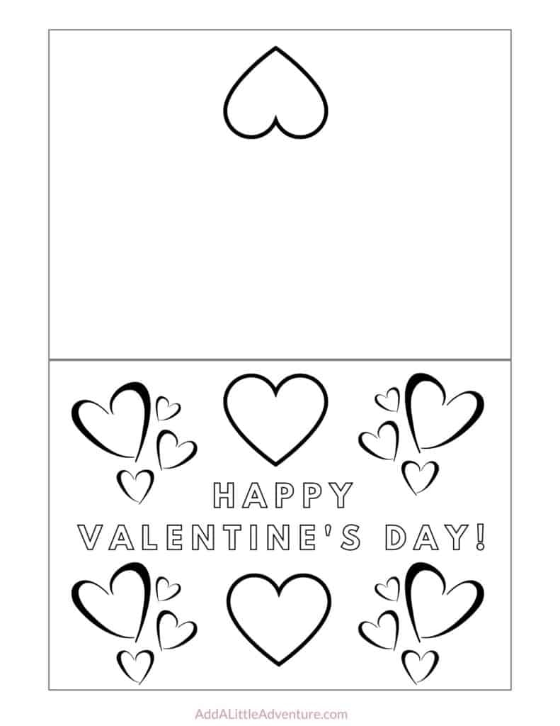 printable valentines day cards to color