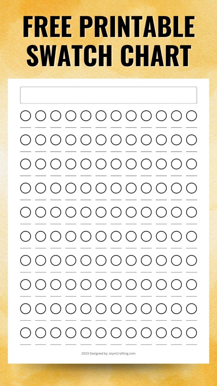 Free 100 Color Swatch Templates