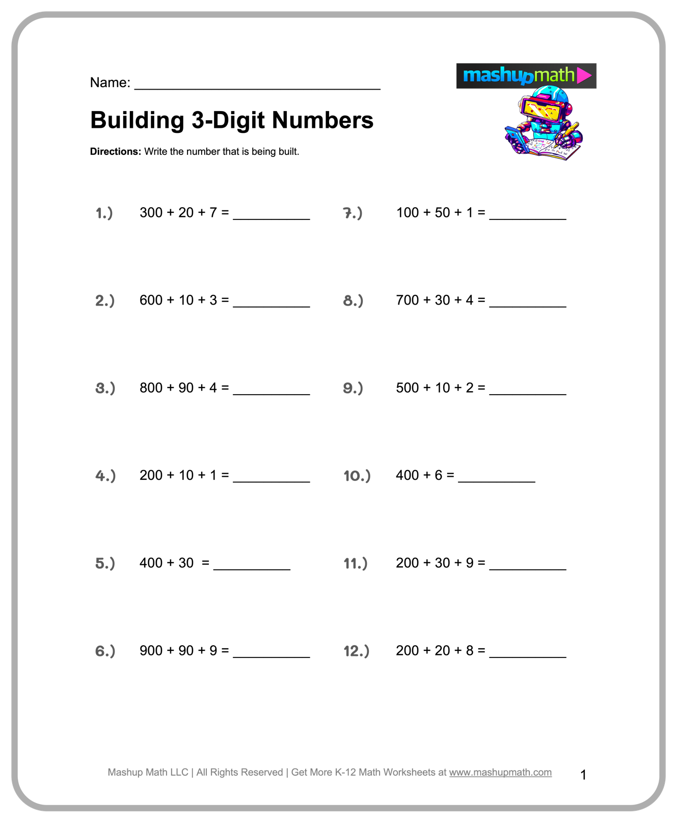 3rd class worksheets