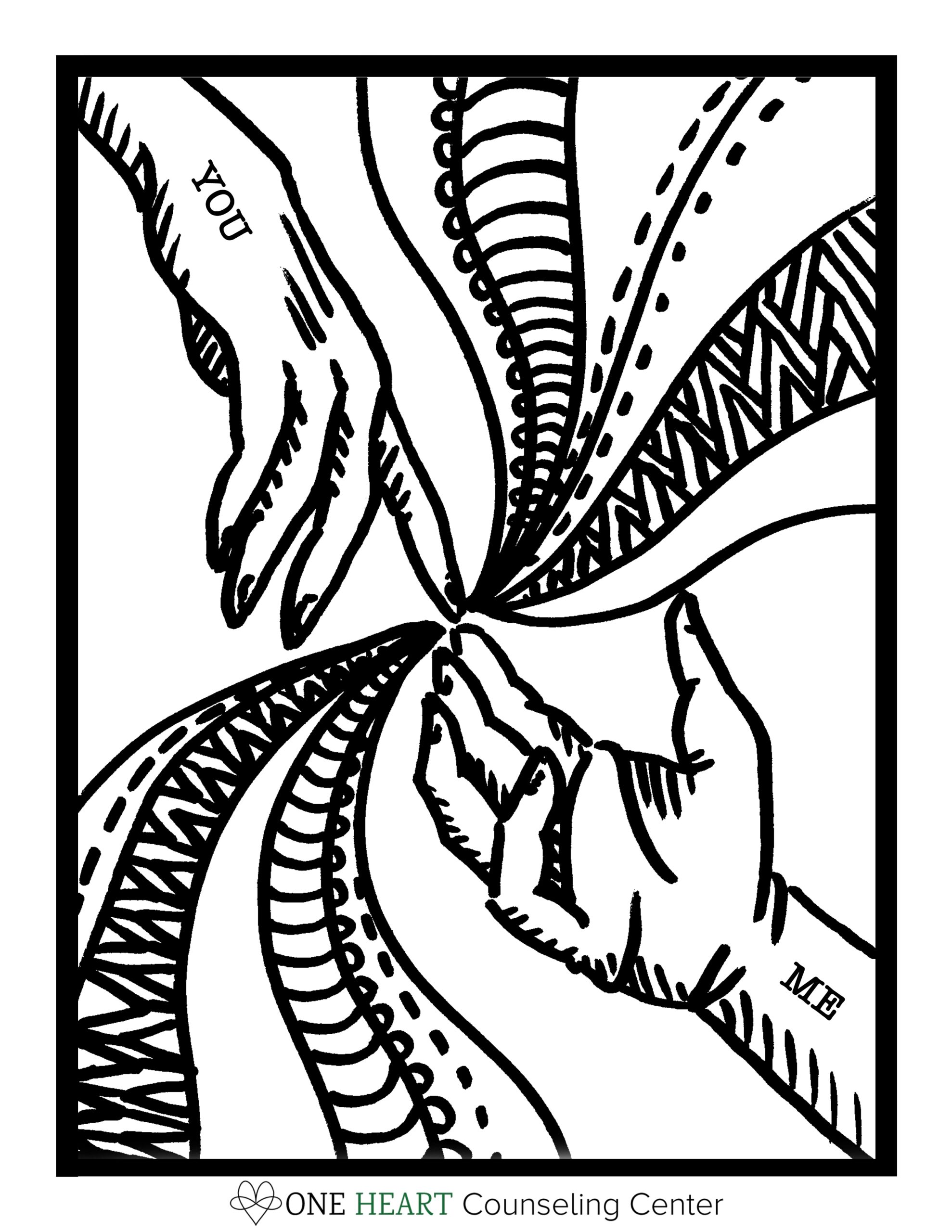 Free Art Therapy Coloring Pages For Helping Professionals One Heart Counseling Center