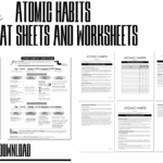 FREE Atomic Habits Cheat Sheet Worksheets Scorecard