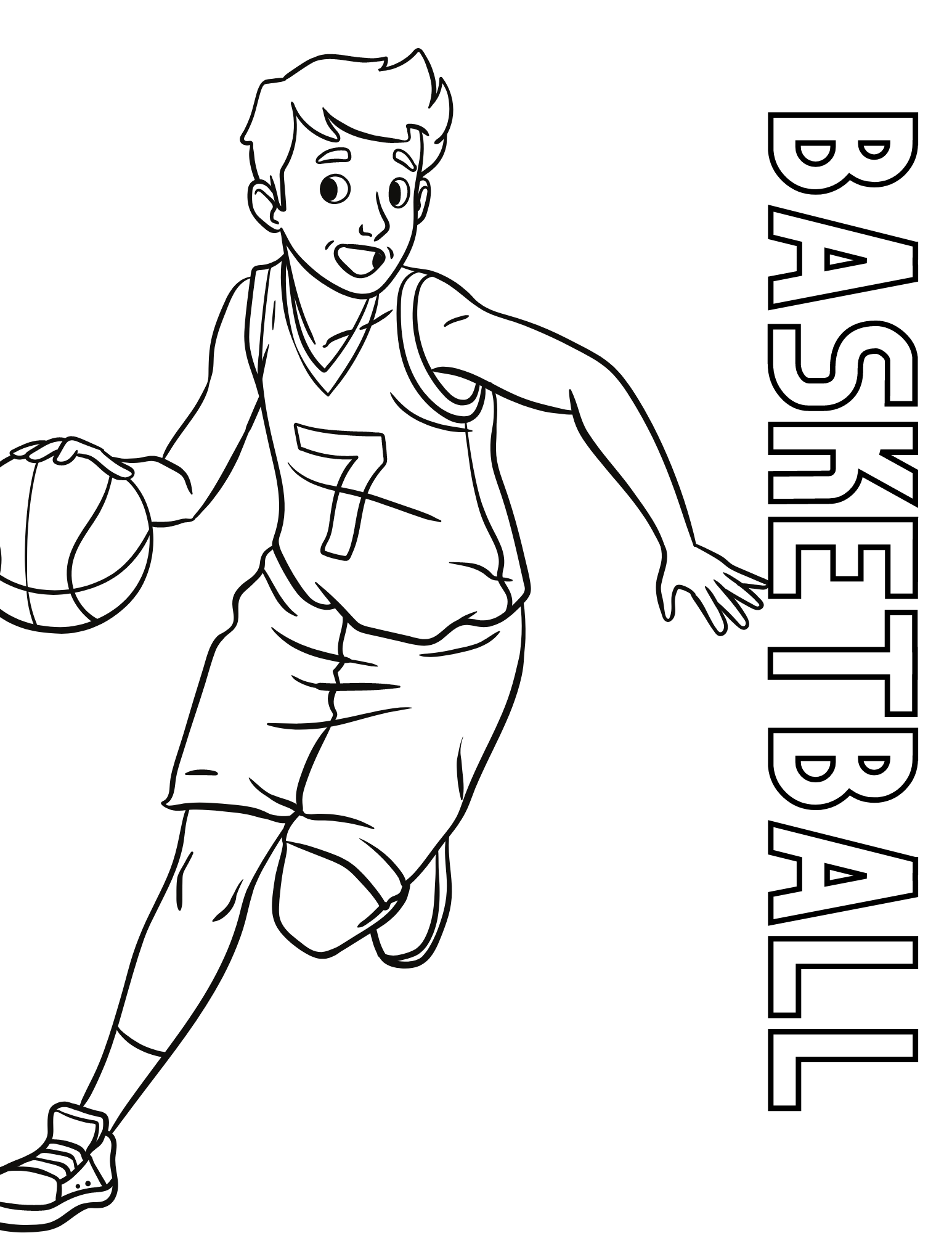 printable basketball coloring pages