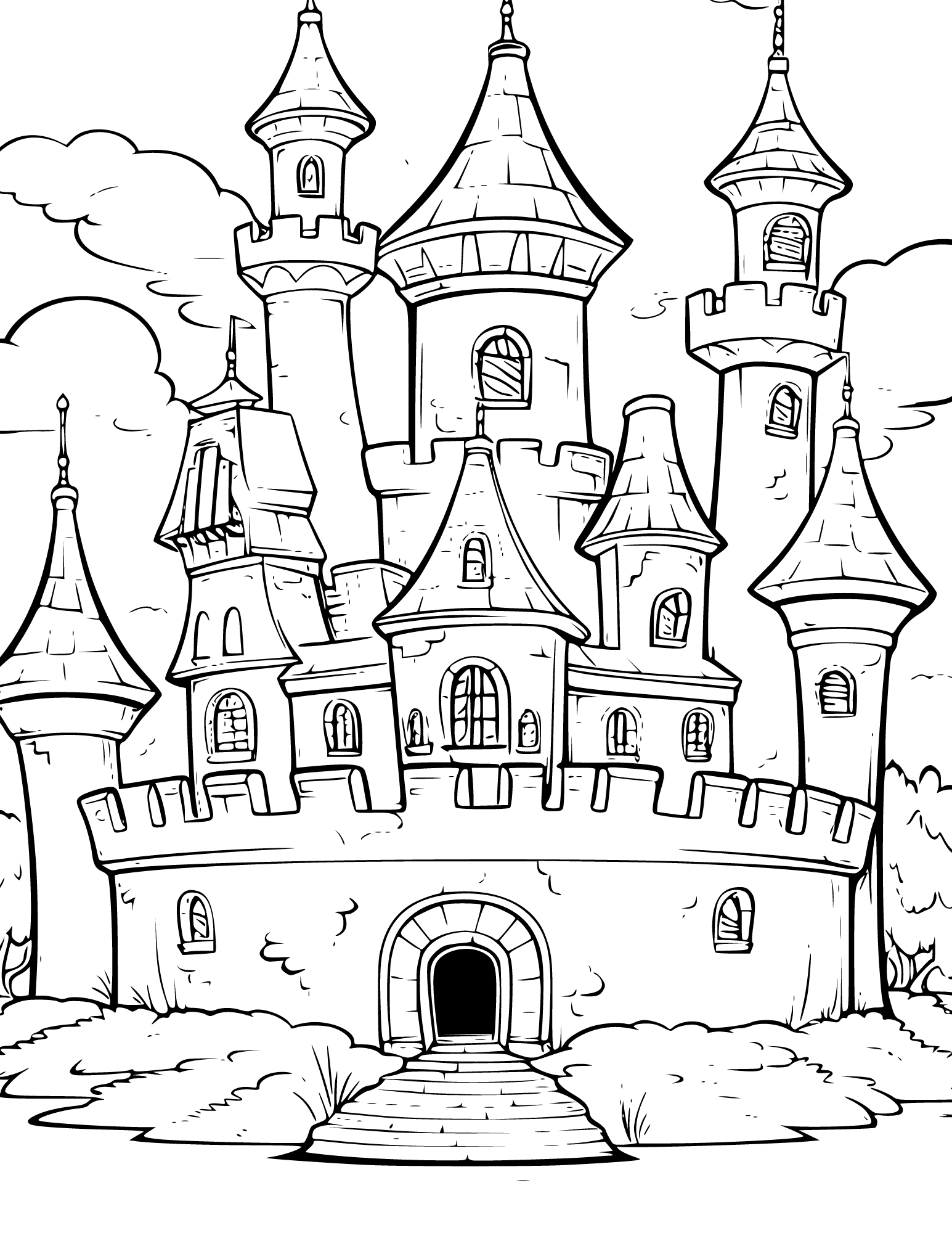 Free Castle Coloring Pages For Kids And Adults Free Castle Coloring Pages For Kids And Adults