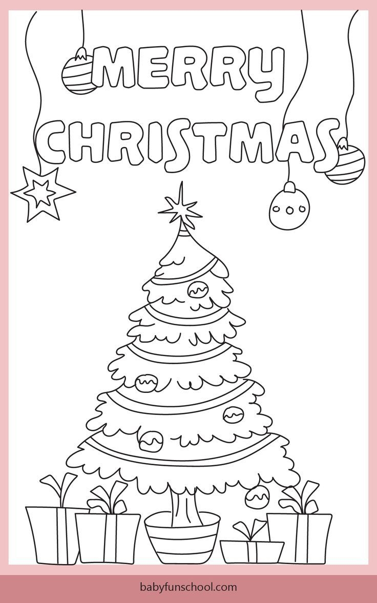printable christmas tree to color