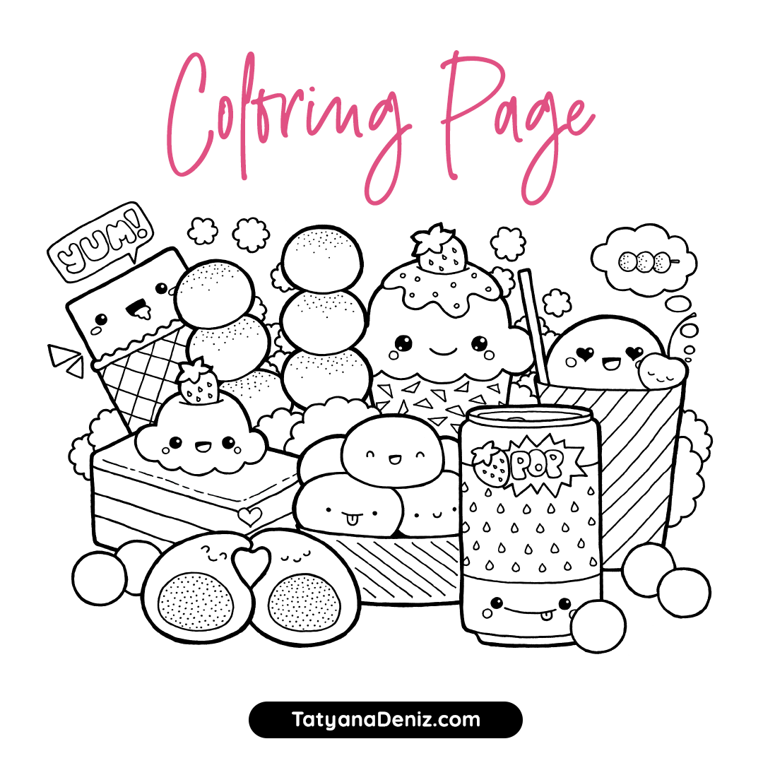 printable coloring pages desserts
