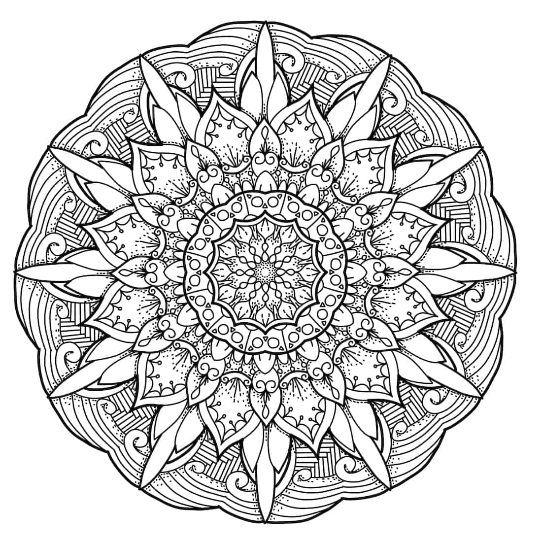 mandala printable coloring pages