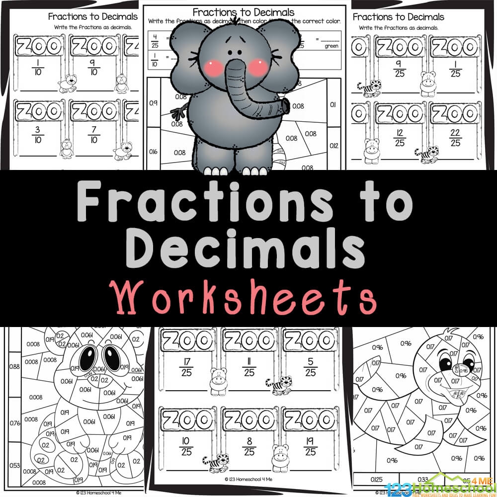 FREE Converting Fractions To Decimals Worksheets Worksheets Library