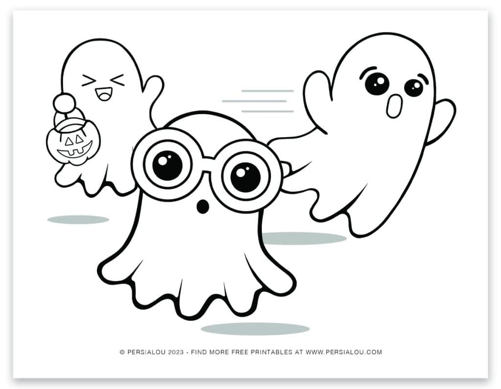 Free Cute Ghost Coloring Pages