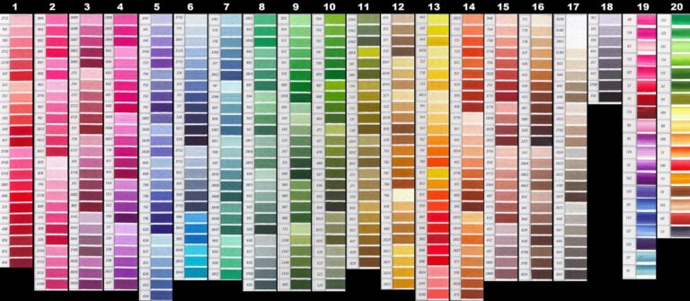 Free DMC Color Chart