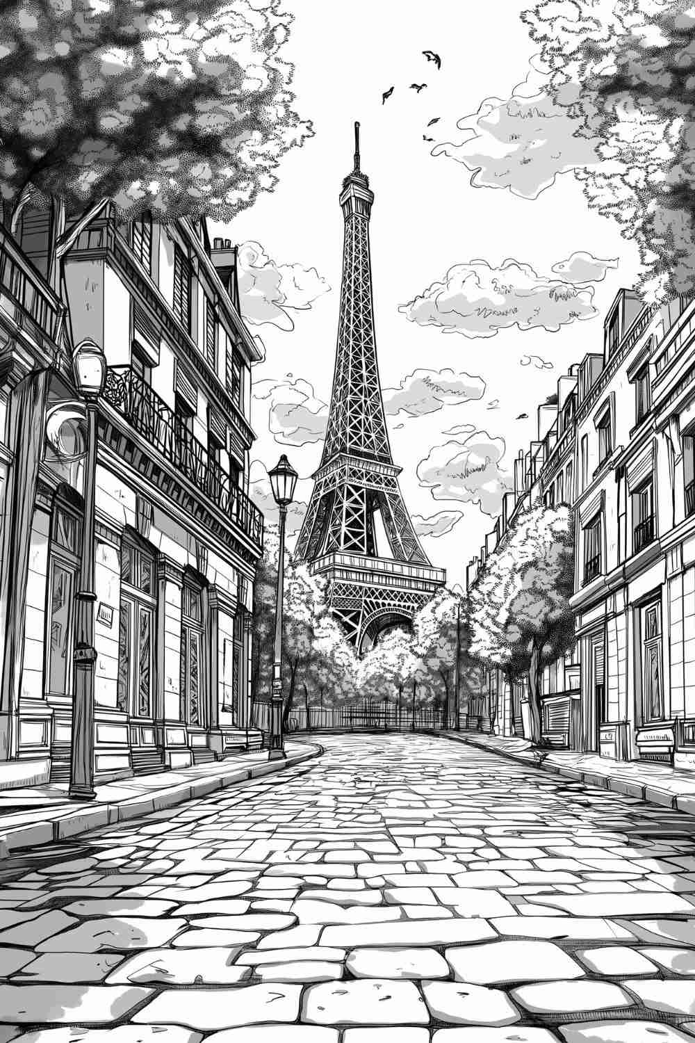 free printable paris coloring pages