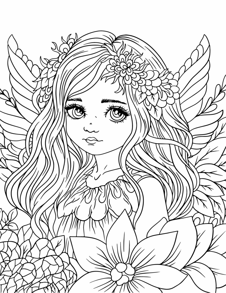 Free Fairy Coloring Pages For Kids And Adults