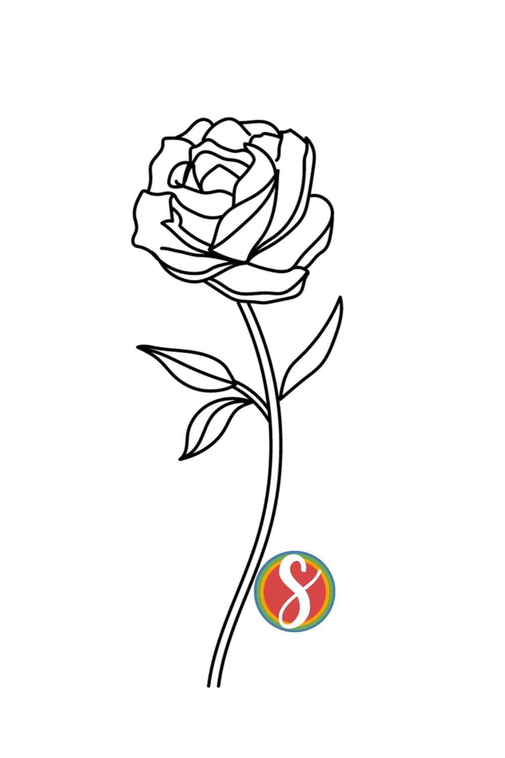 Free Flower Rose Coloring Pages Stevie Doodles Free Flower Rose Coloring Pages Stevie Doodles