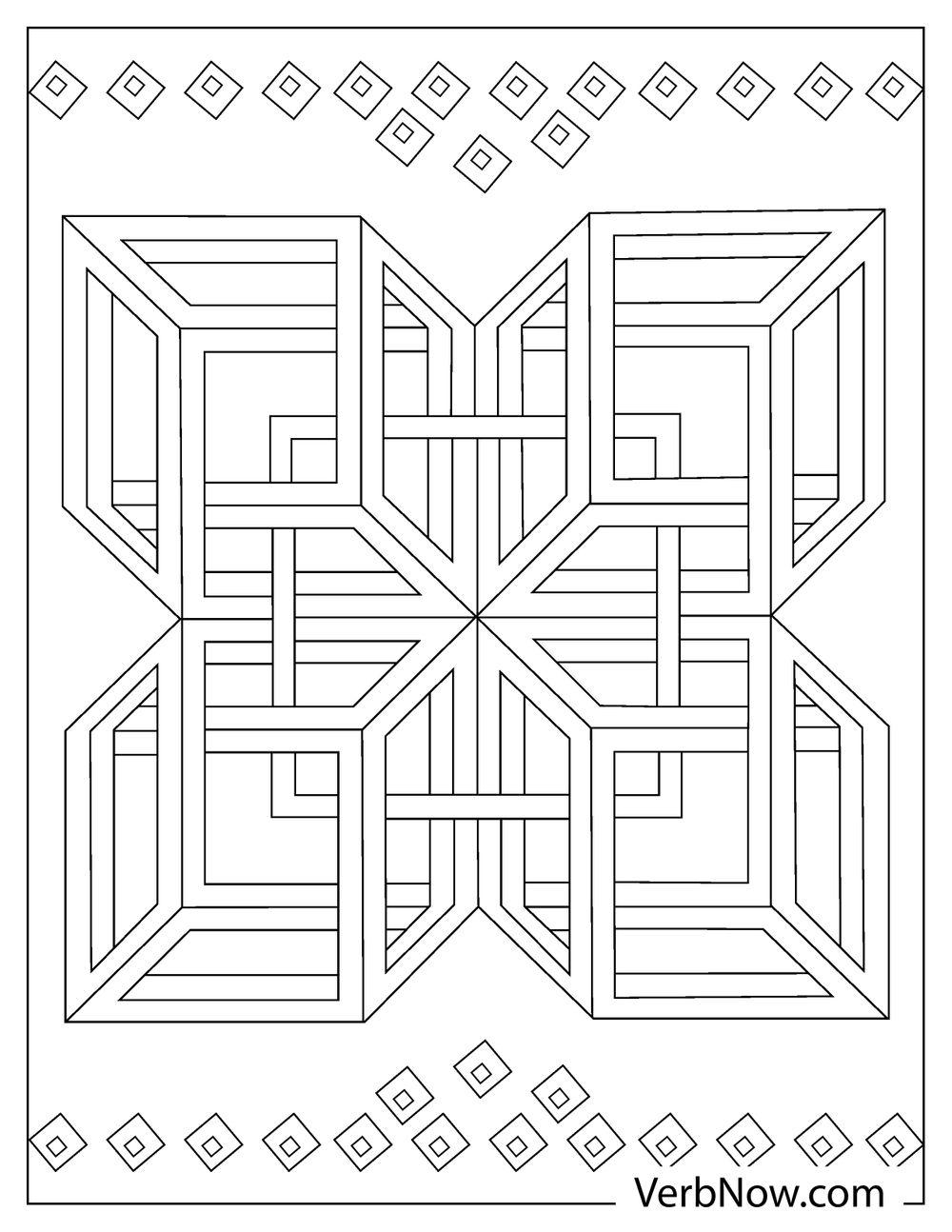 free printable coloring pages for adults geometric