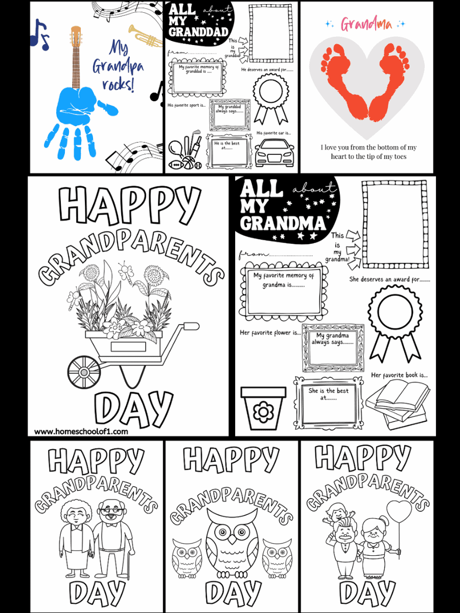 free printable grandparents day cards to color