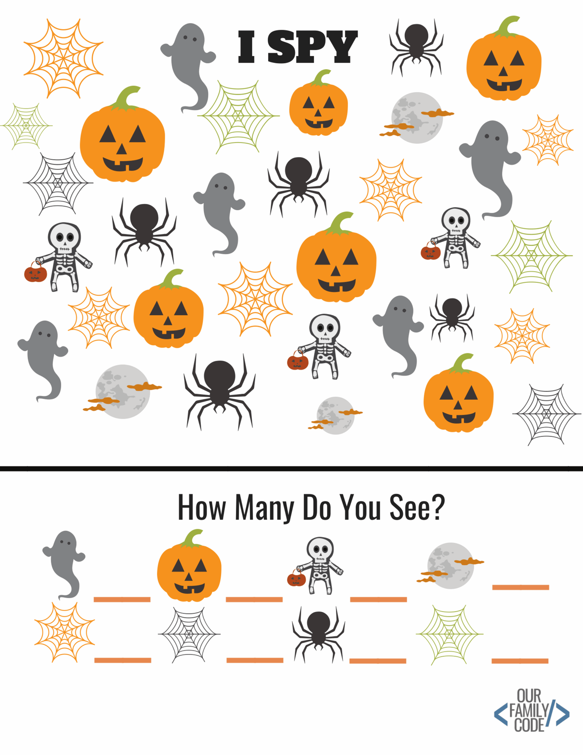 Free Halloween Worksheets For Kids Our Family Code Free Halloween Worksheets For Kids Our Family Code
