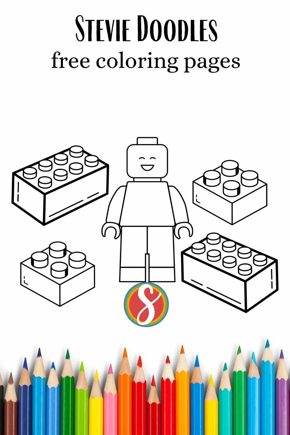 Free Lego Coloring Pages Stevie Doodles