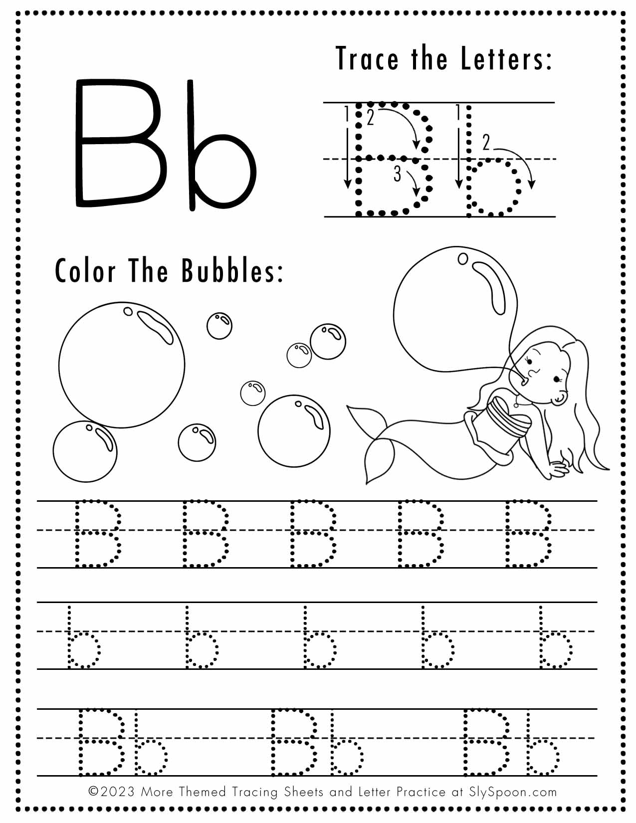 Free Letter B Tracing Worksheets Sly Spoon Free Letter B Tracing Worksheets Sly Spoon
