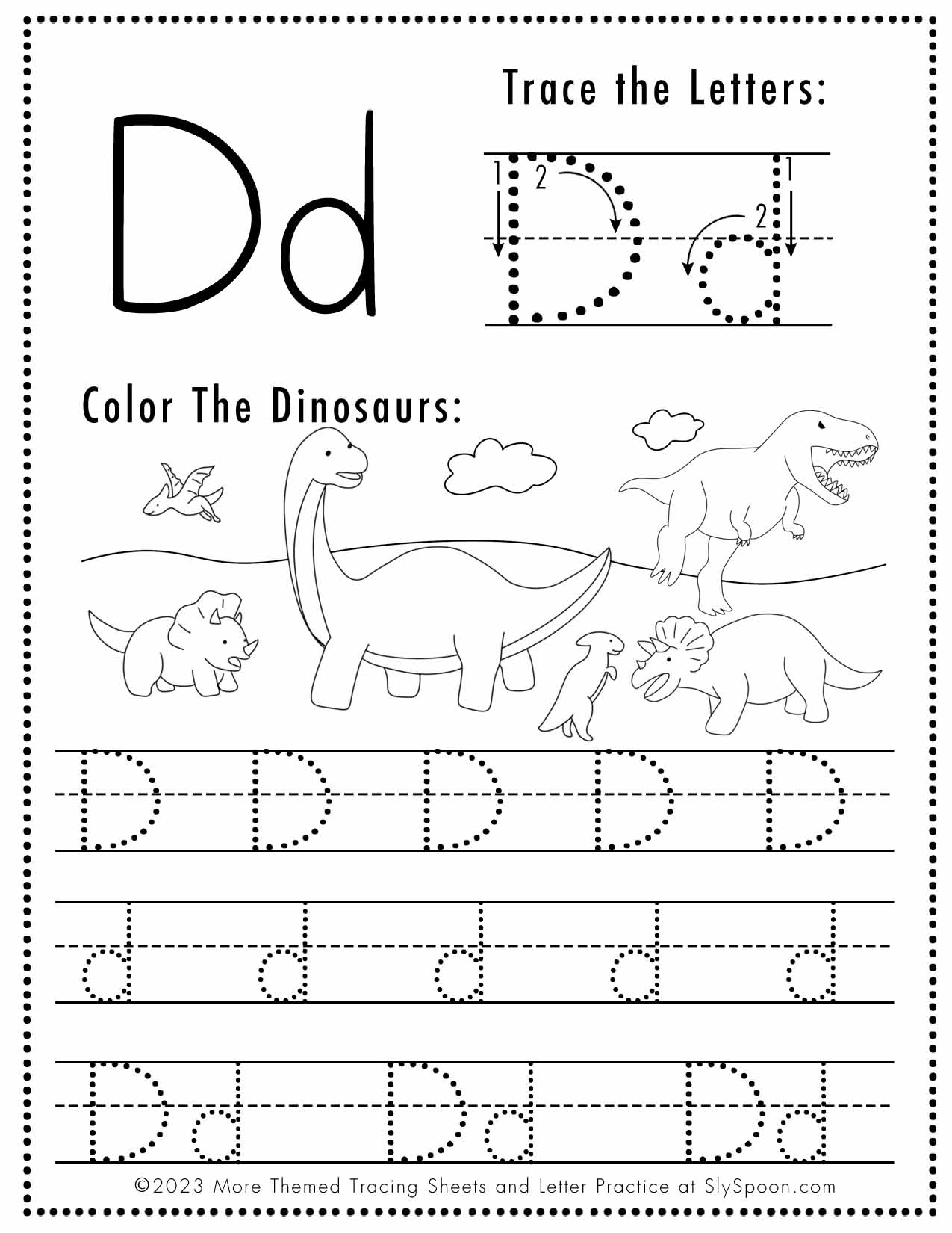 letter d worksheets