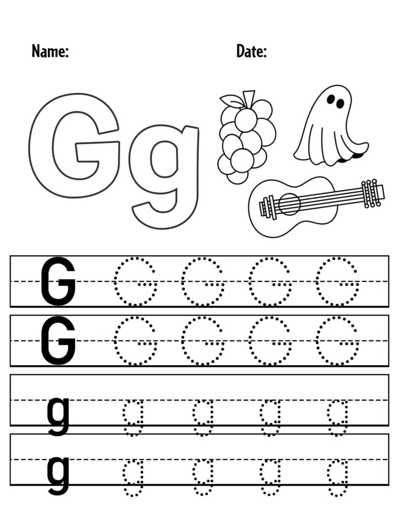FREE Letter G Worksheets For Preschool The Hollydog Blog