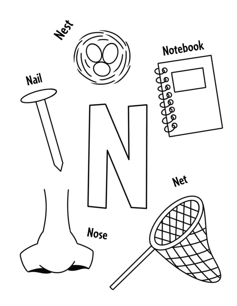 letter n worksheets
