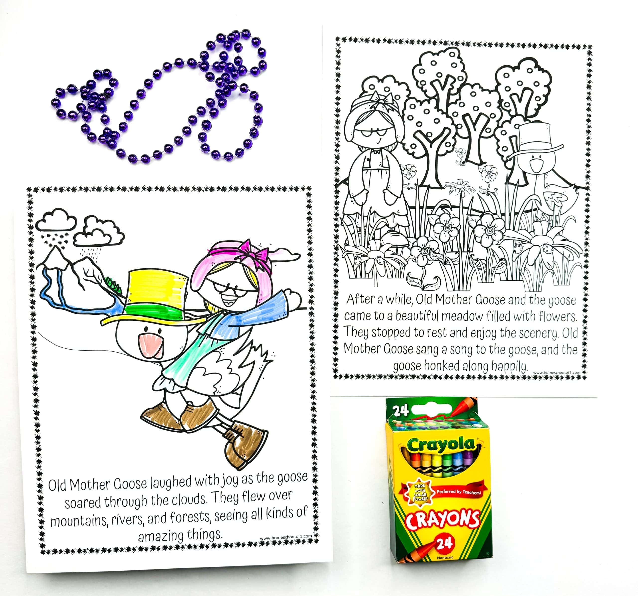 printable mother goose coloring pages