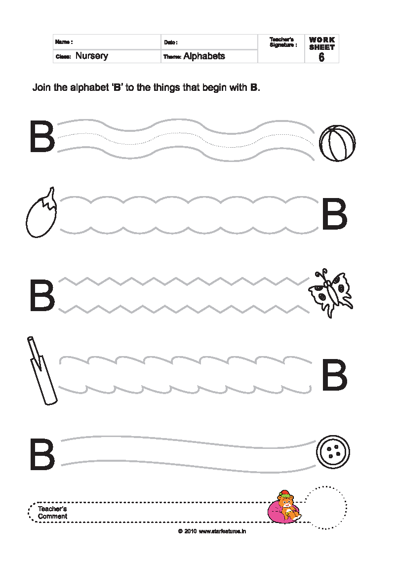 worksheets for pre primary