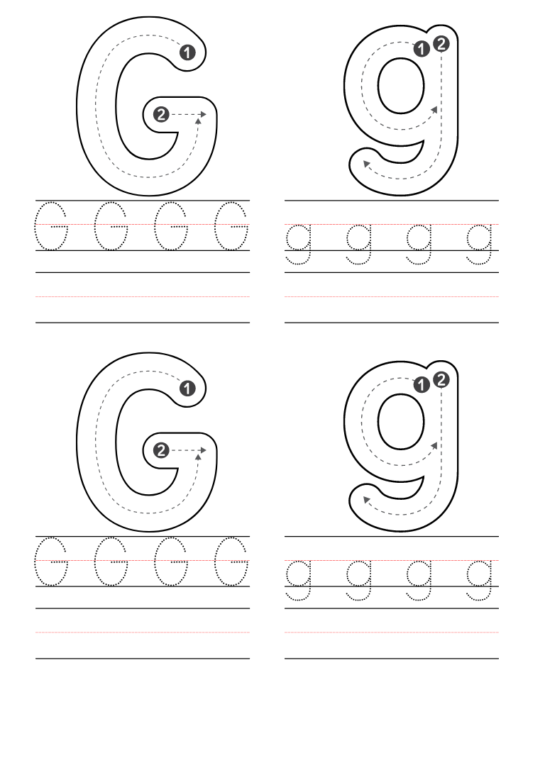 letter g worksheets