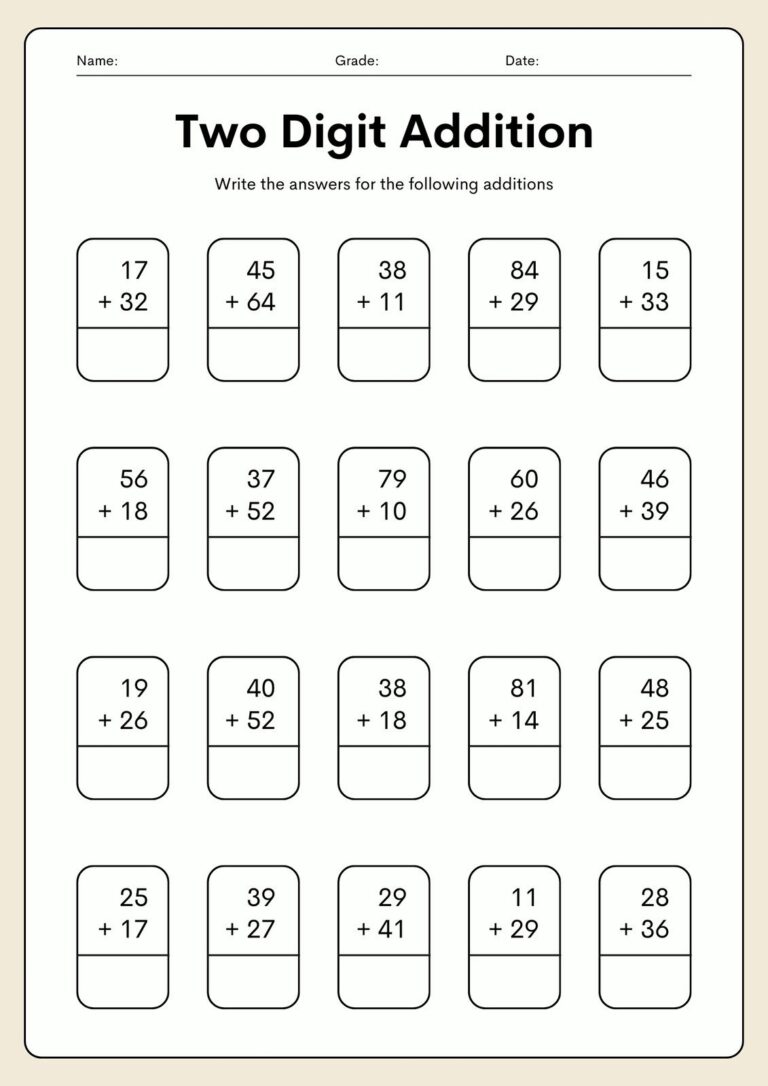 Free Printable 2nd Grade Math Worksheets Canva