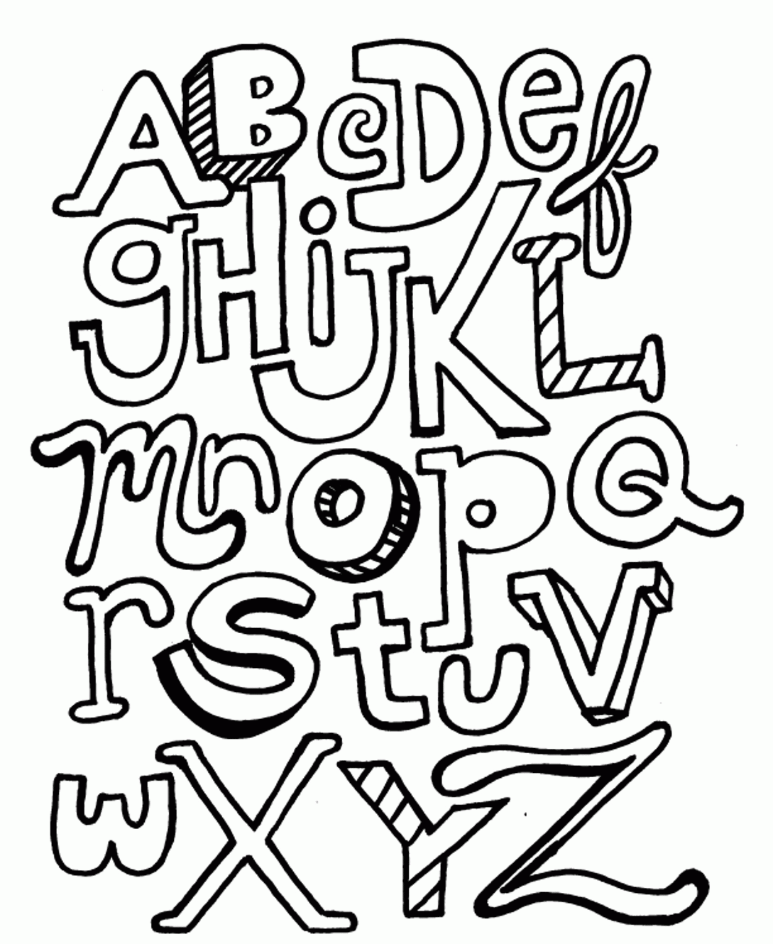 Free Printable Alphabet Coloring Pages Printable Party Favors