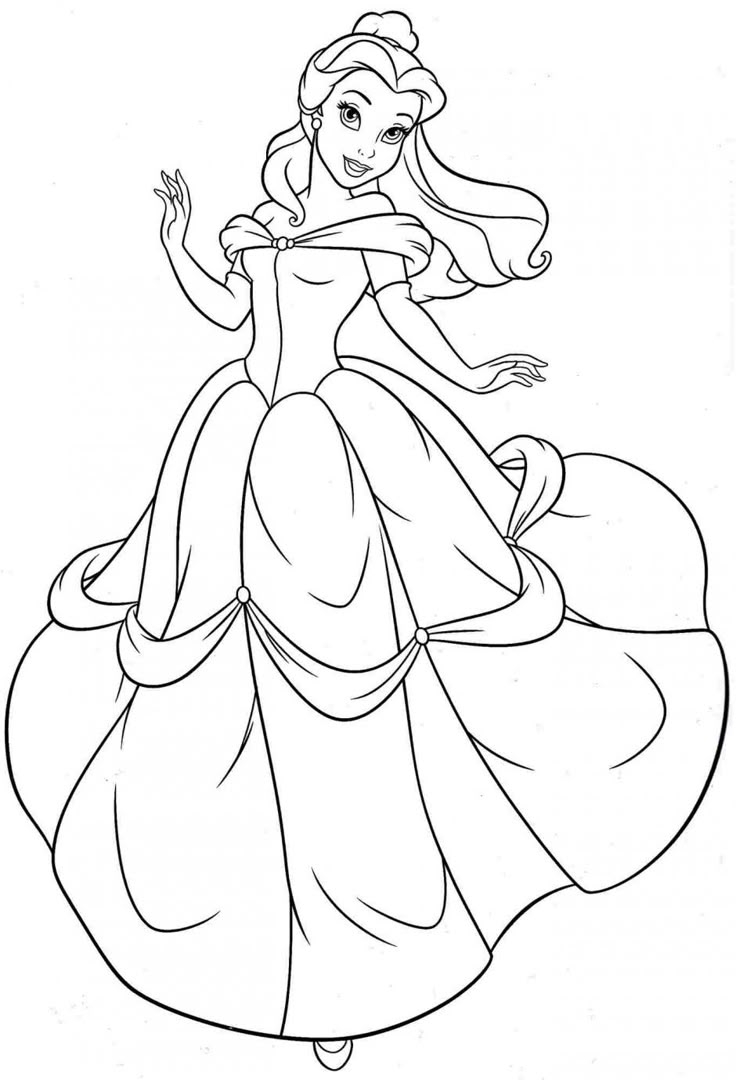free printable princess coloring pages
