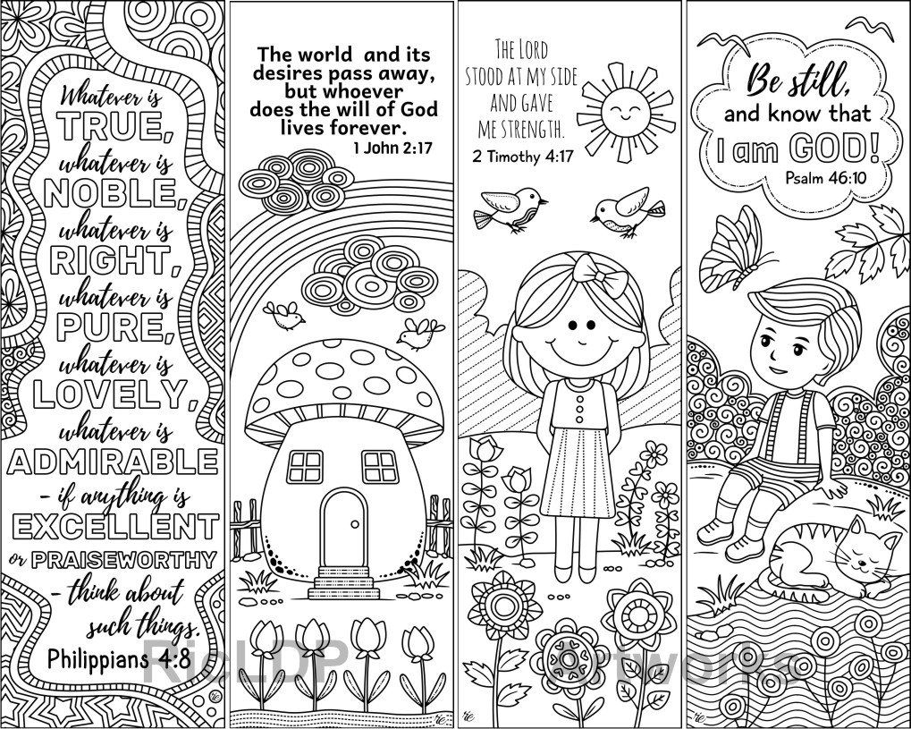 Free Printable Bible Verse Bookmarks To Color Printable Party Favors