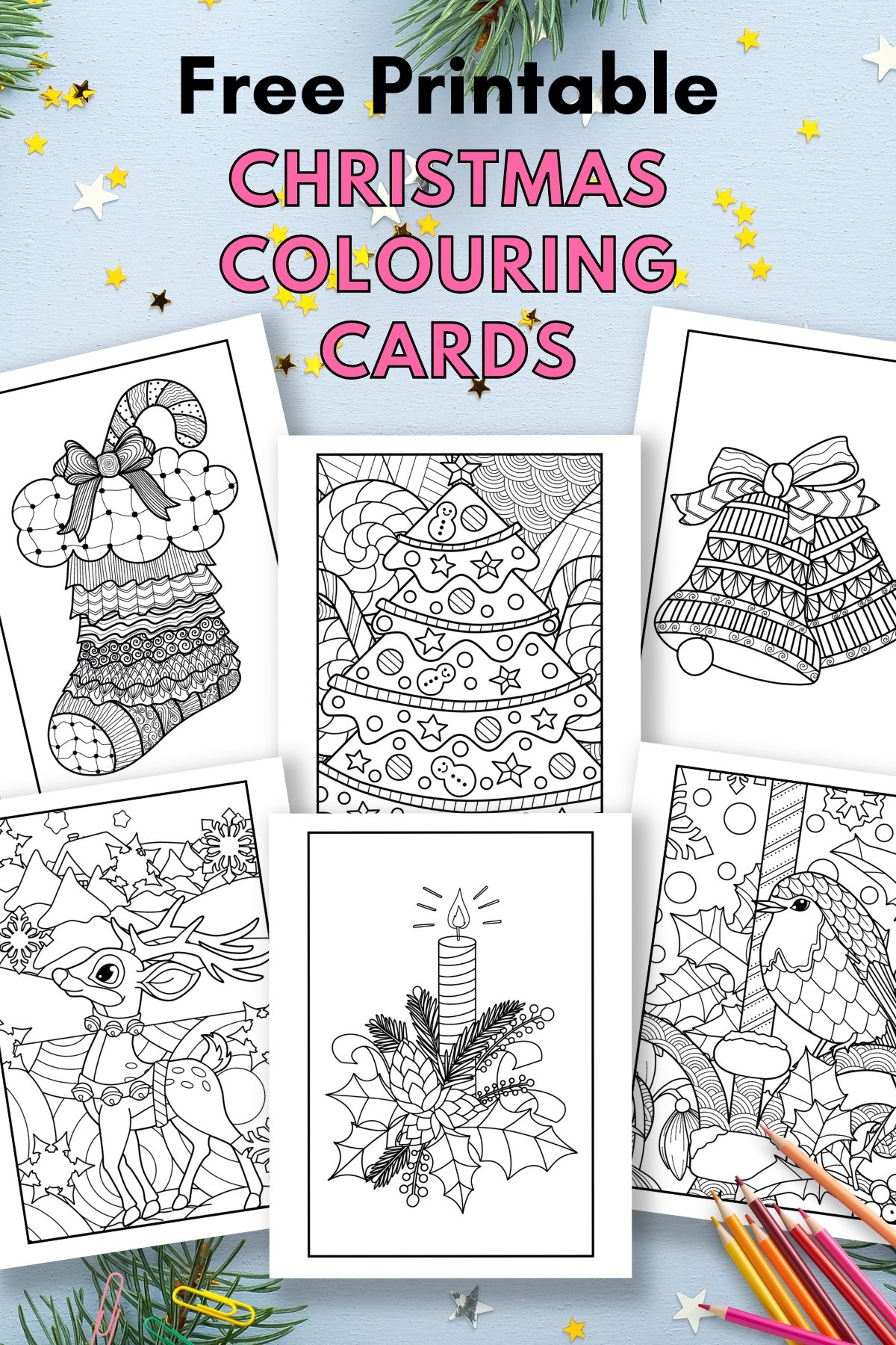 printable holiday cards to color