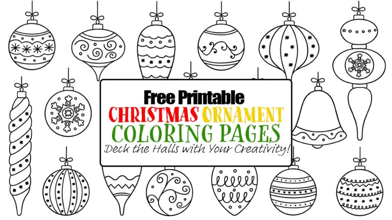 Free Printable Christmas Ornament Coloring Pages Happy Toddler Playtime