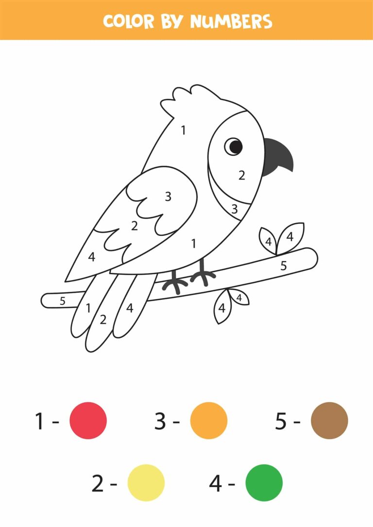 Free Printable Color By Number Worksheets For Kindergarten Tulamama