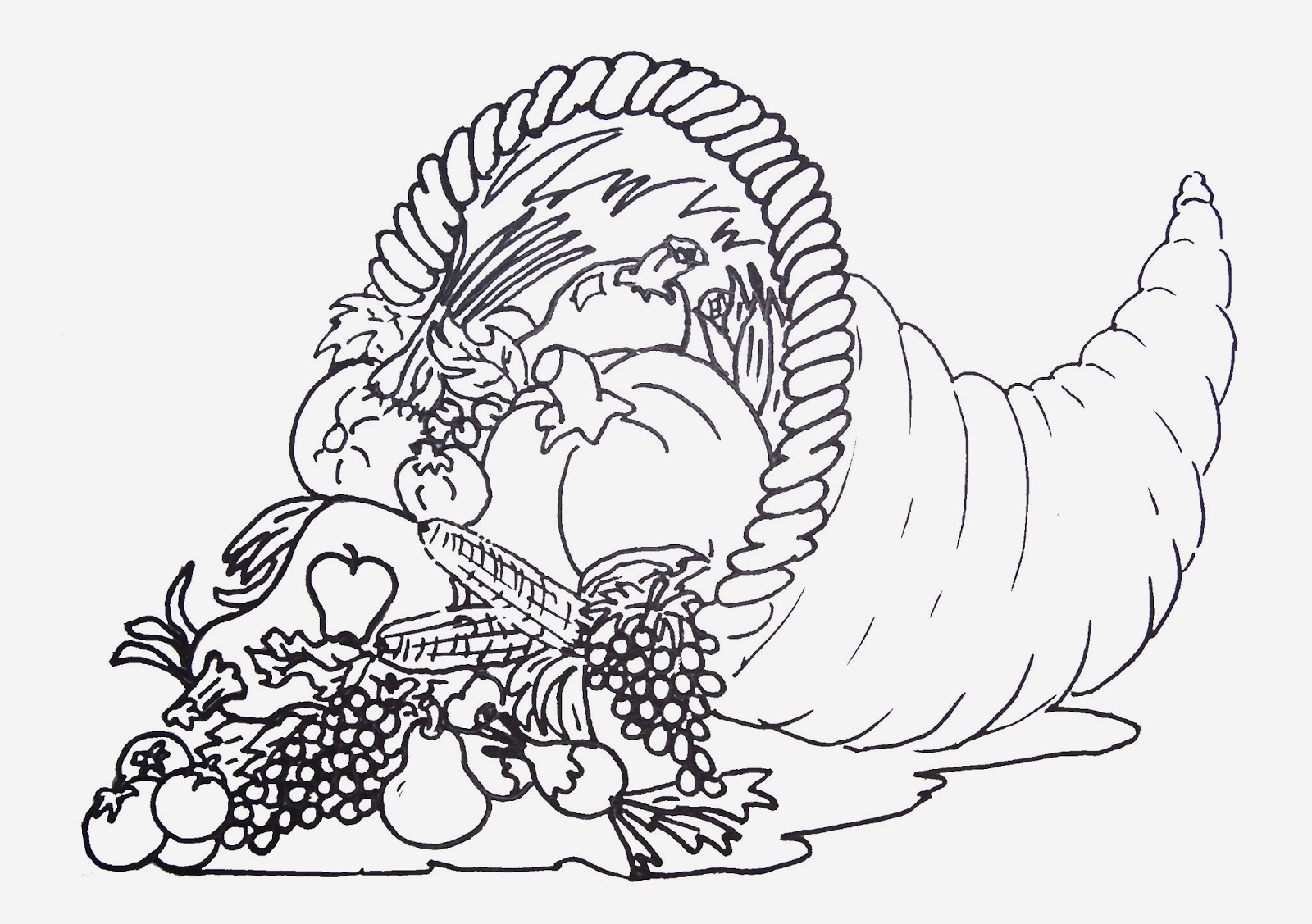 cornucopia coloring pages printable cornucopia coloring pages printable