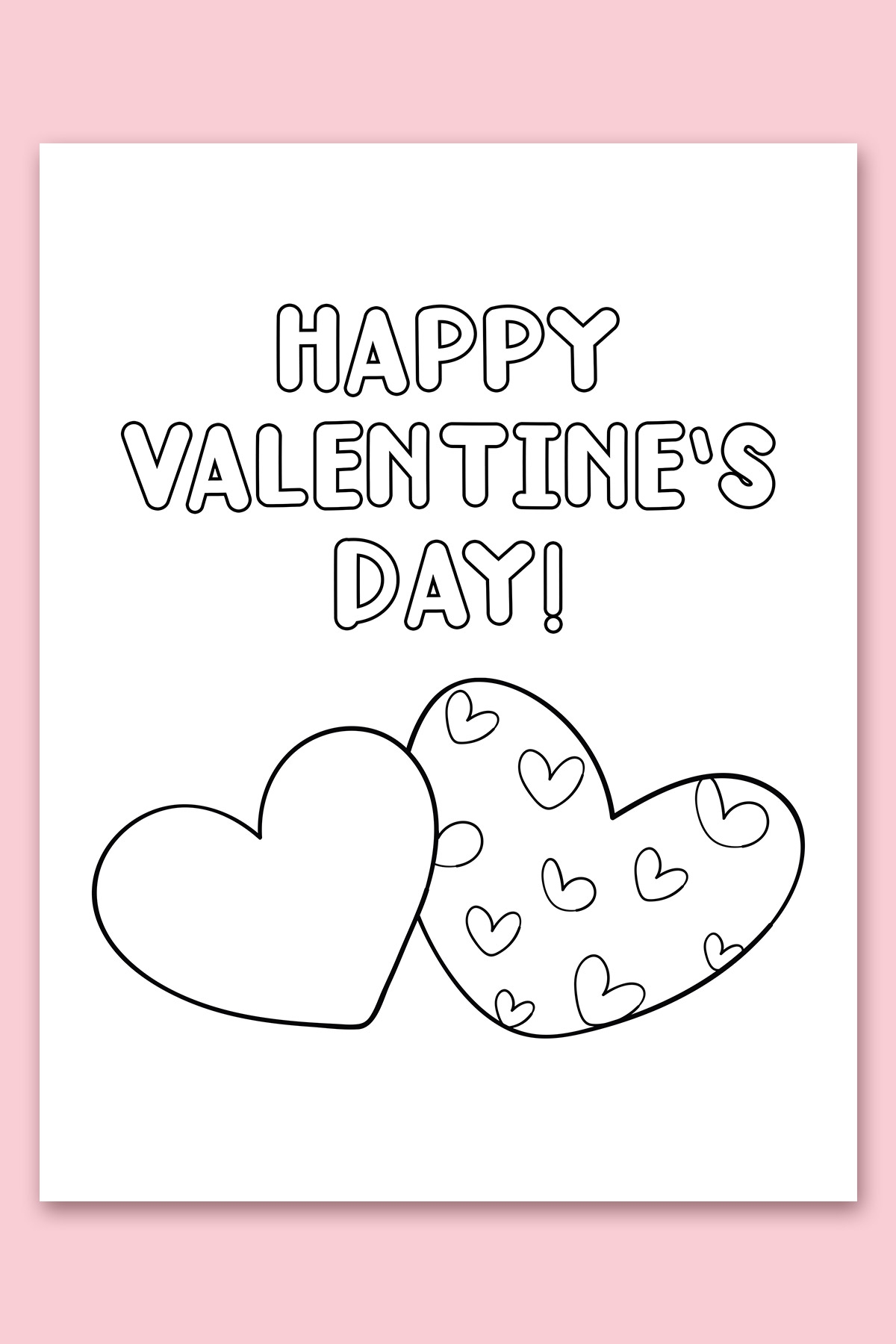 Free Printable Coloring Valentines Day Cards for Kids Example 6 Mom Envy