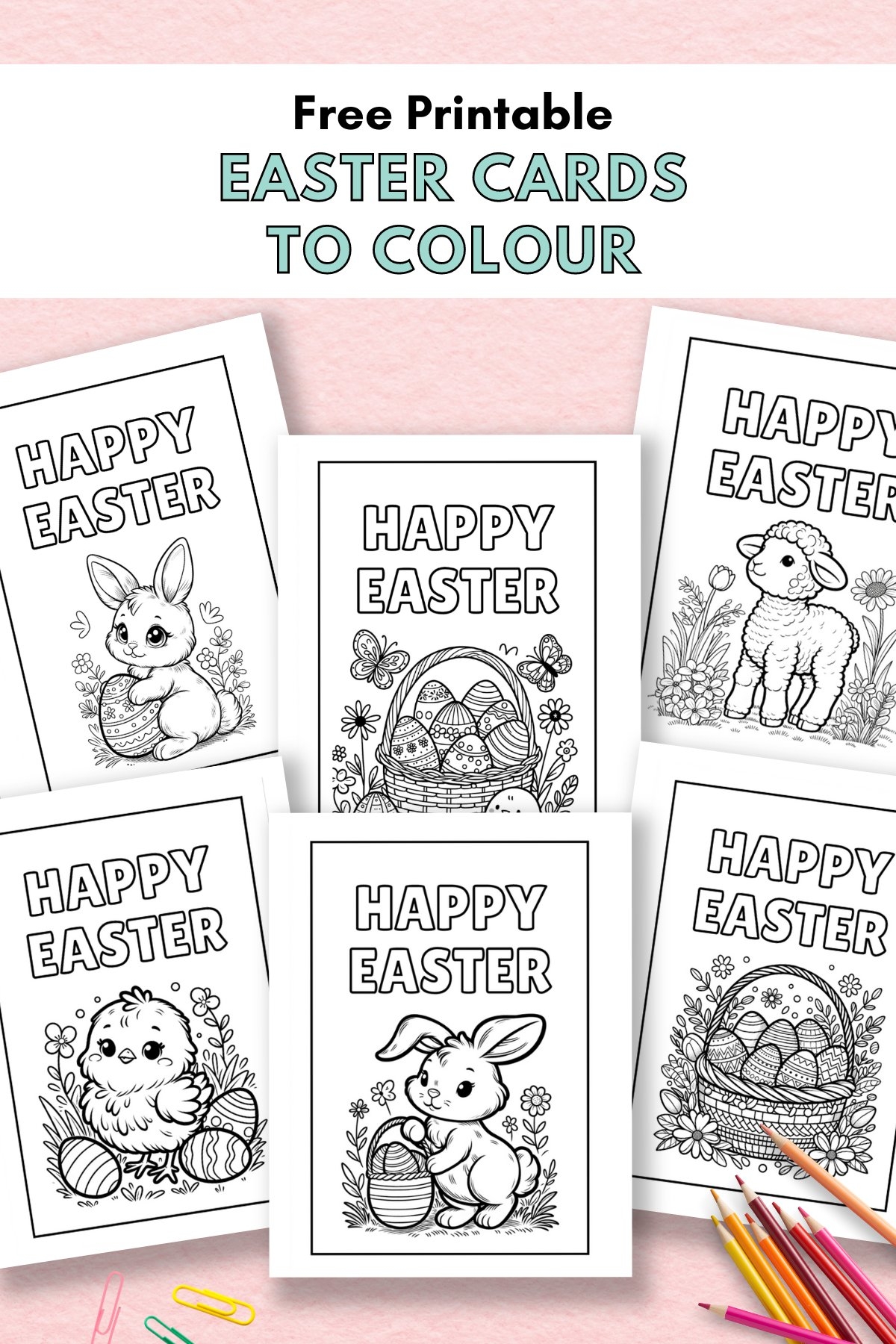 Free Printable Easter Cards To Colour Gathering Beauty