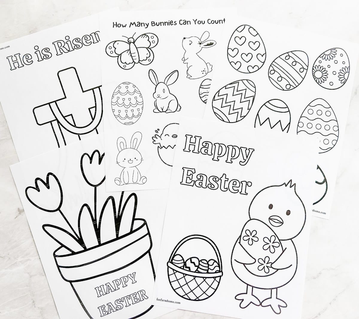 printable easter cards to color
