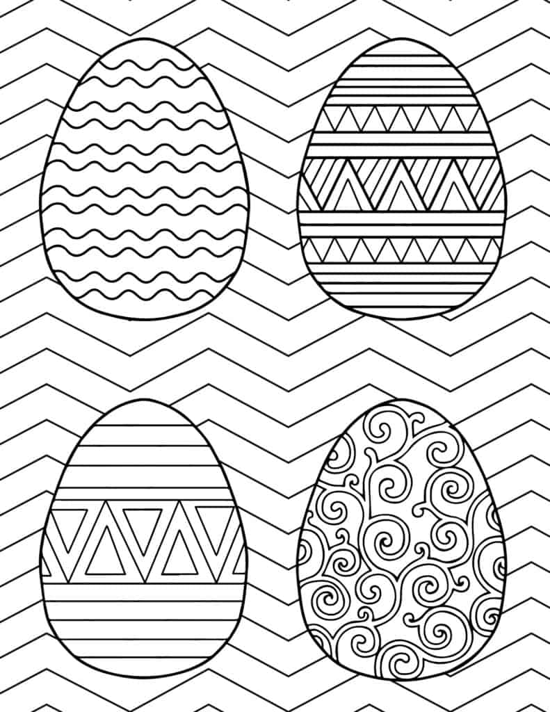 printable easter egg coloring pages