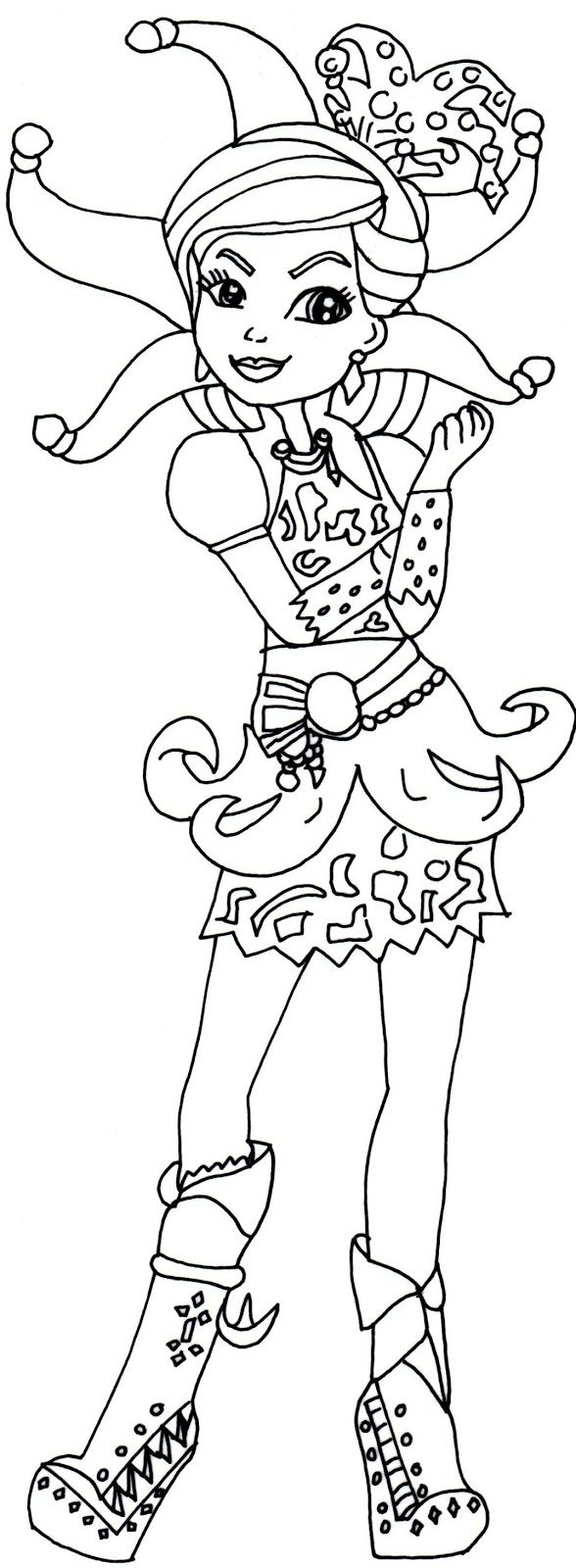 Free Printable Ever After High Coloring Page For Courtly Jester Click Here To Print Coloring Pages Coloring Pictures Bee Coloring Pages