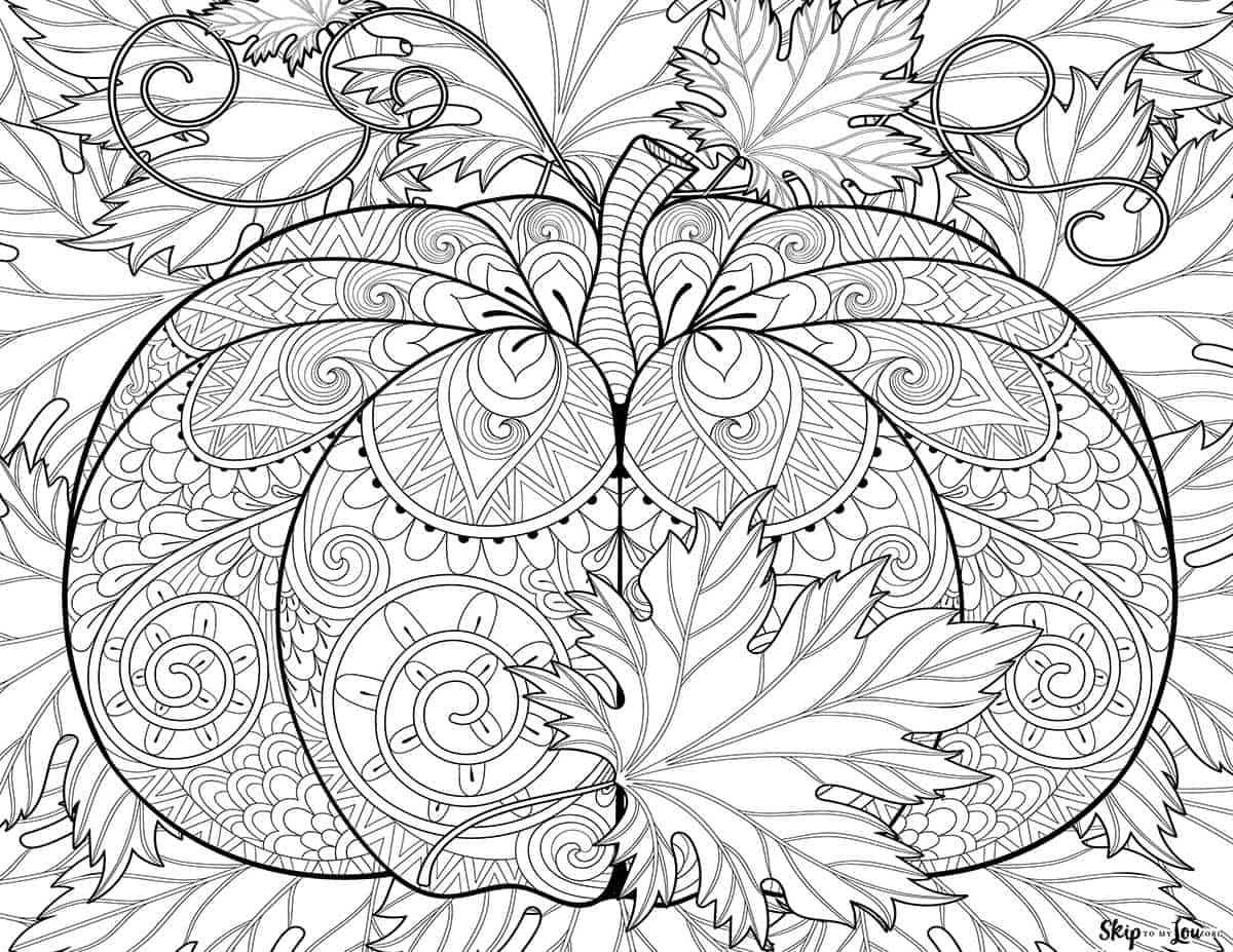 fall coloring pages printable