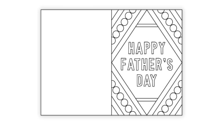 Free Printable Father s Day Card To Color The Craft at Home Family