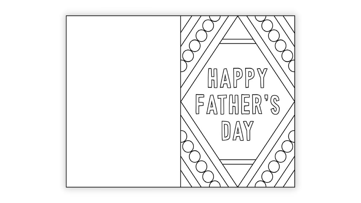 Free Printable Father s Day Card To Color The Craft at Home Family