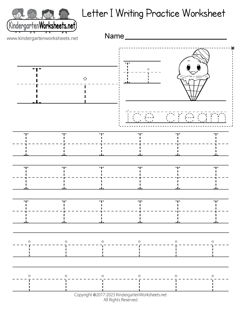 letter i worksheets
