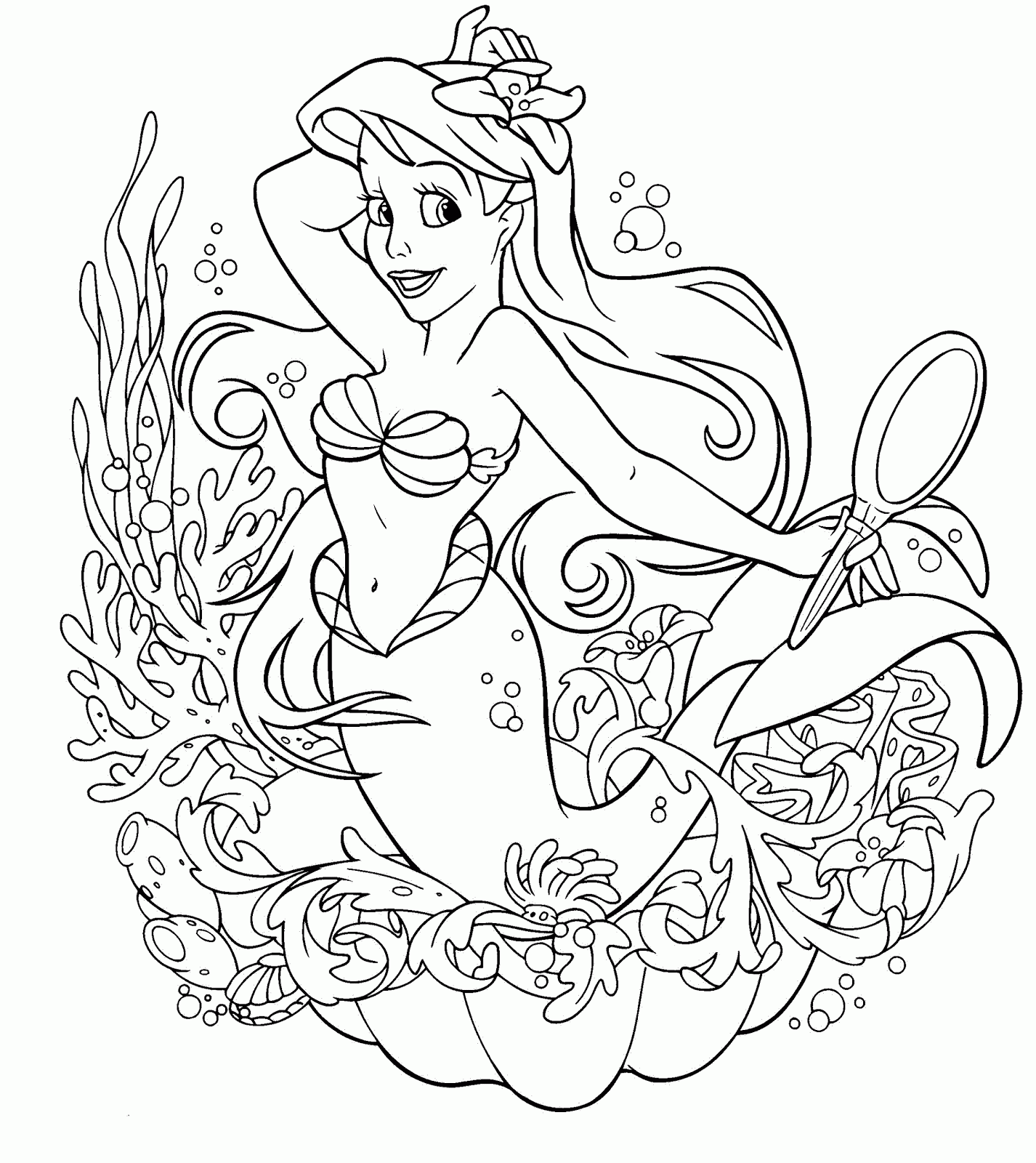 Free Printable Mermaid Coloring Pages Printable Party Favors