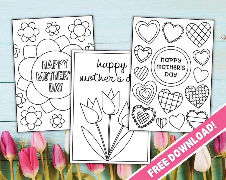 Free Printable Mother s Day Coloring Cards The Craft at Home Family