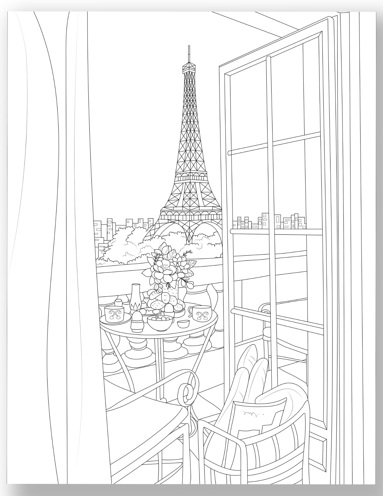Free Printable Paris Colouring Pages Gathering Beauty