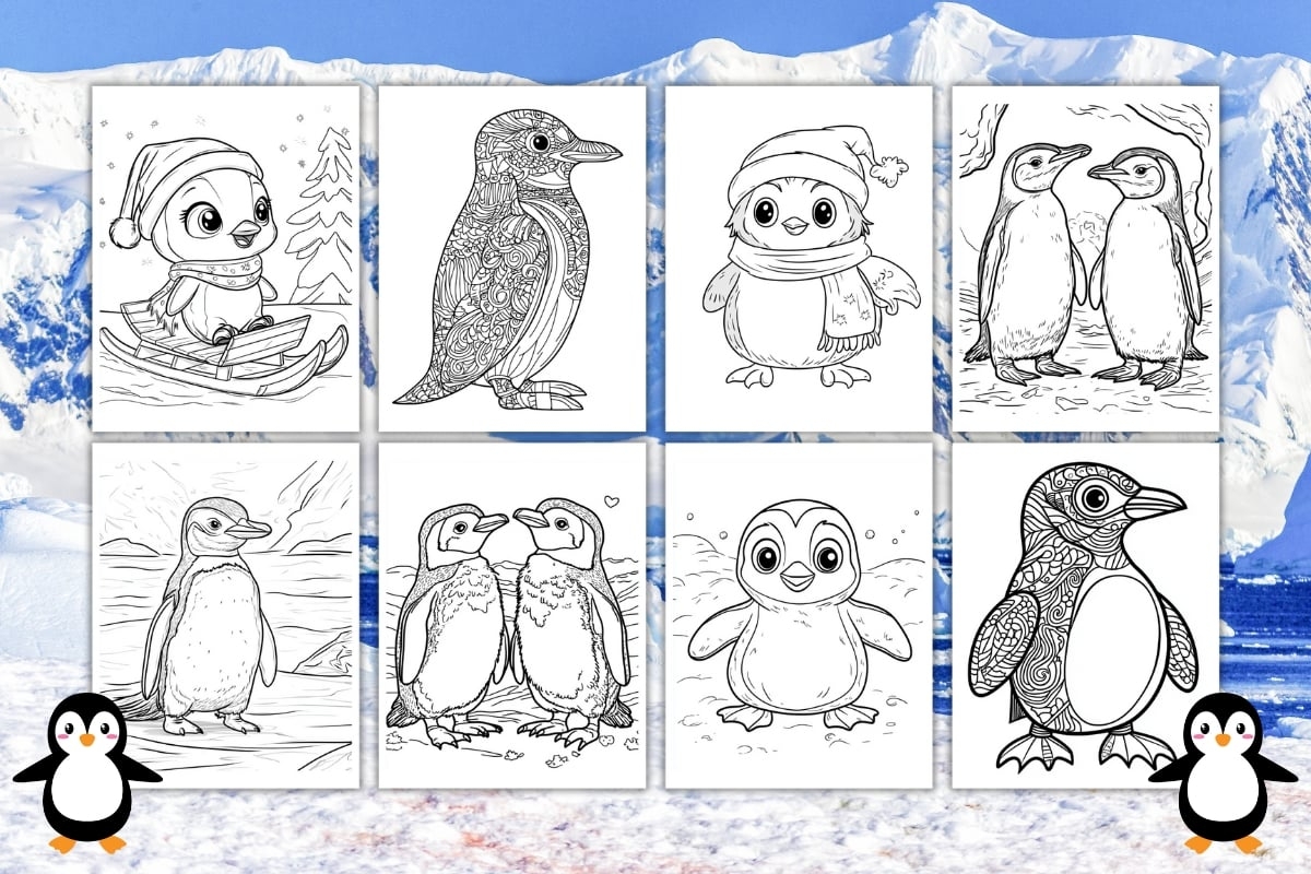 Free Printable Penguin Coloring Pages